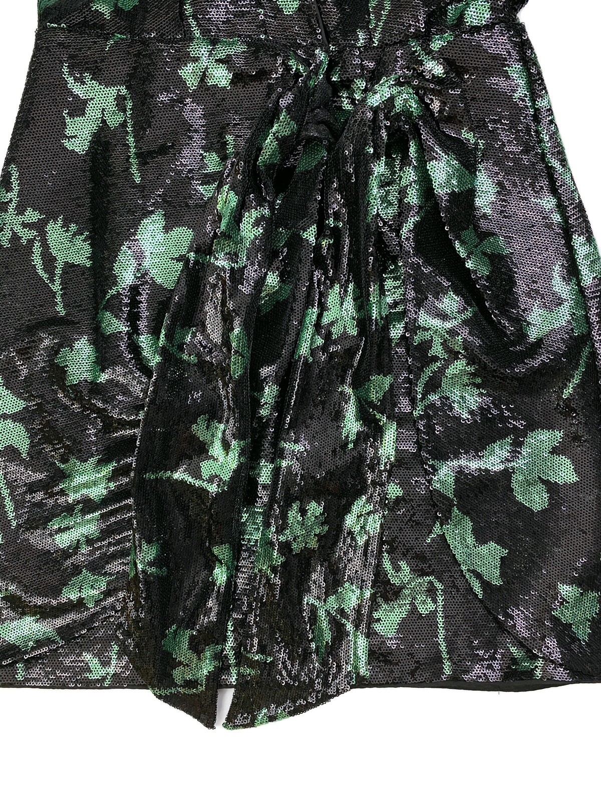 Self-Portrait Mini Dress Leaf Sequin - Black/Green - UK 8/US 4 - RRP £350 - New image 5
