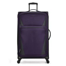 U.S. Traveler Aviron Bay 30" Expandable Softside Luggage Spinner Wheels - Purple