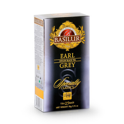 Schwarzer Ceylon Tee - Earl Grey Bergamotte, Basilur, 25 Btl. 50 g - Чай чёрный