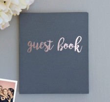 Rose Gold & Gray Guest Book