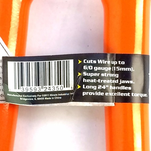 iit, 24'' CABLE CUTTER, CUTS WIRE UP TO 6,0 GAUGE (15mm), SUPER STRONG HEATED-TR - Picture 5 of 5