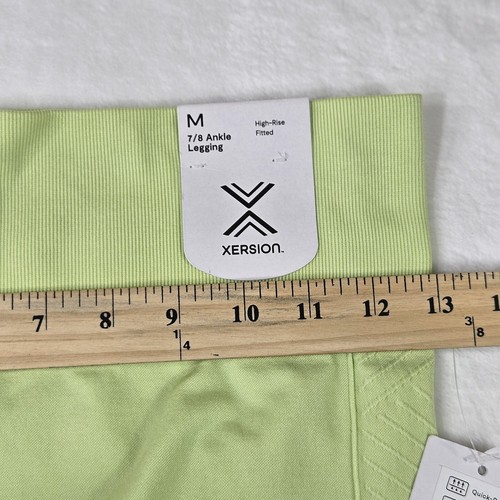 Xersion Damen Gr. Medium High Rise Fitted Legging Neon Grün Quick Dri Seamless - Bild 6 von 13