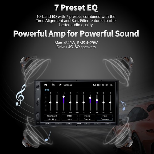 ATOTO F7 DAB+ 7" Android GPS Autoradio NAVI Wireless Carplay&Android auto FM/AM - Bild 5 von 12