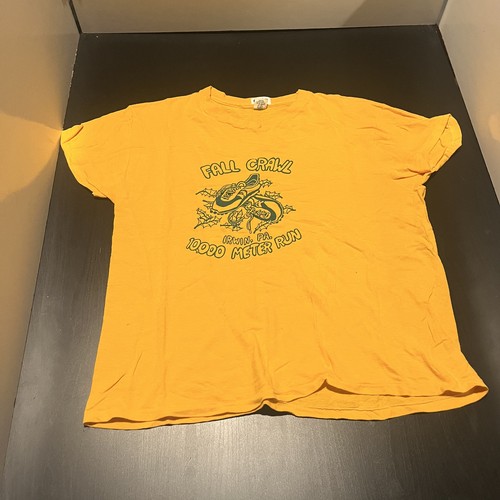 Youth Vintage Hanes Fall Crawl Irwin 10,000 Meter Run Graphic Tee Shirt XL 0227