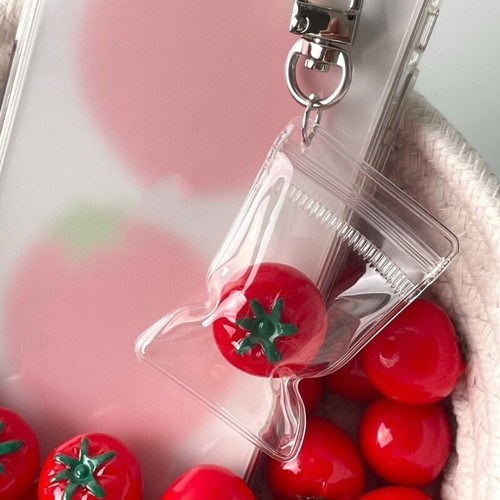 Lovely Tomato Style Phone Charm Individualized Phone Chain Pendant Bag Hangings - Photo 3 sur 8