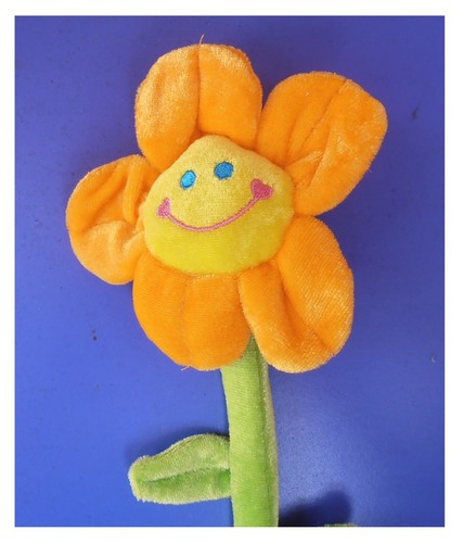 Fiori peluche smile margherita fiore di velluto cm 40, scegli colori mazzo - Foto 2 di 5