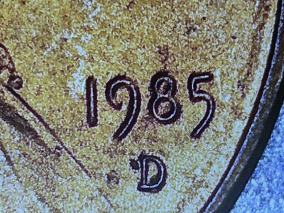 1985 D LINCOLN PENNY Red Choice With Multiple ERRORS Rare Collectors ...