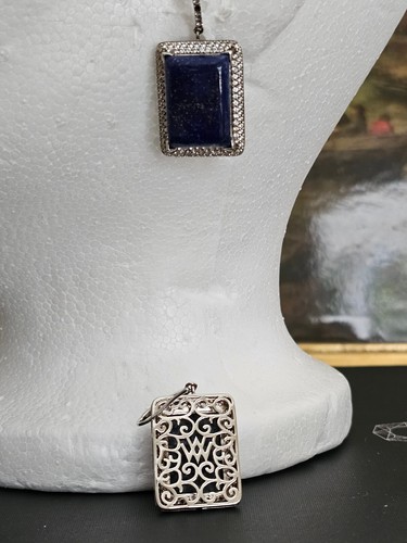 Victoria Wieck Platinum Plated Polished, Lapiz Earrings AS IS - Picture 3 of 6