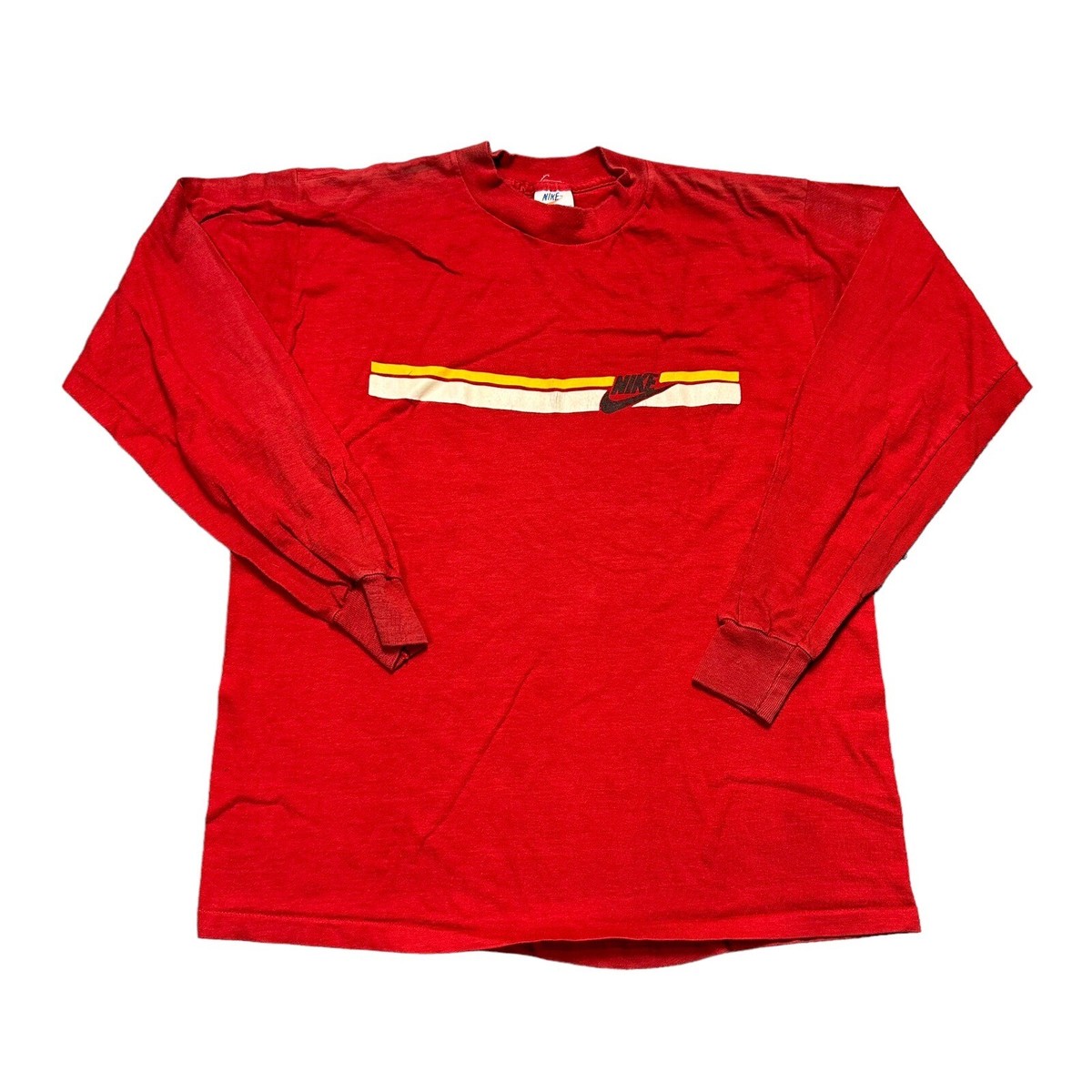 Rare Vintage NIKE Sportswear Spell Out Long Sleeve T Shirt 80s