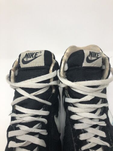 Vintage 1990 Nike Wrestling Shoes Black White Motion Size 8 GRECO 