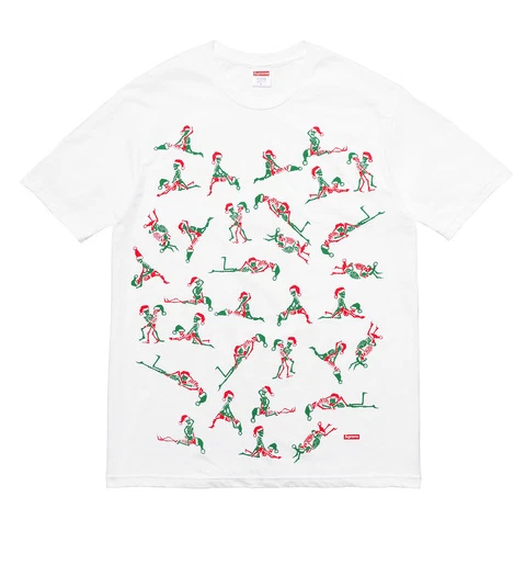 Tee shirt Supreme Xmas blanc Noël FW17 GROS STOCK ÉPUISÉ CONFIRMÉ
