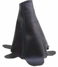 Leather Black Wblue Stitch Manual Shift Boot Fits 02-06 Acura Rsx Leather Black Wblue Stitch Manual Shift Boot Fits 02-06 Acura Rsx