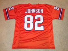 UNSIGNED CUSTOM Sewn Stitched Vance Johnson Orange Jersey - M, L, XL, 2XL
