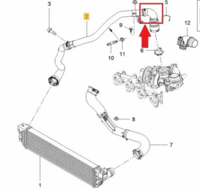 Durite d'Air Intercooler Pour Opel Movano B Renault Master III 2.3 CDTI
