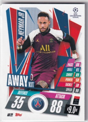Topps Match Attax Champions League 20/21 Away Kit AK22 Neymar Jr.