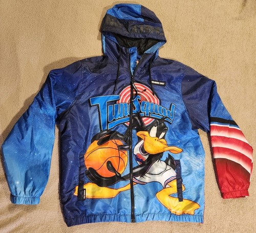 Members Only X Space Jam Tune Squad All Over Print Retro Windbreaker Jacke XL