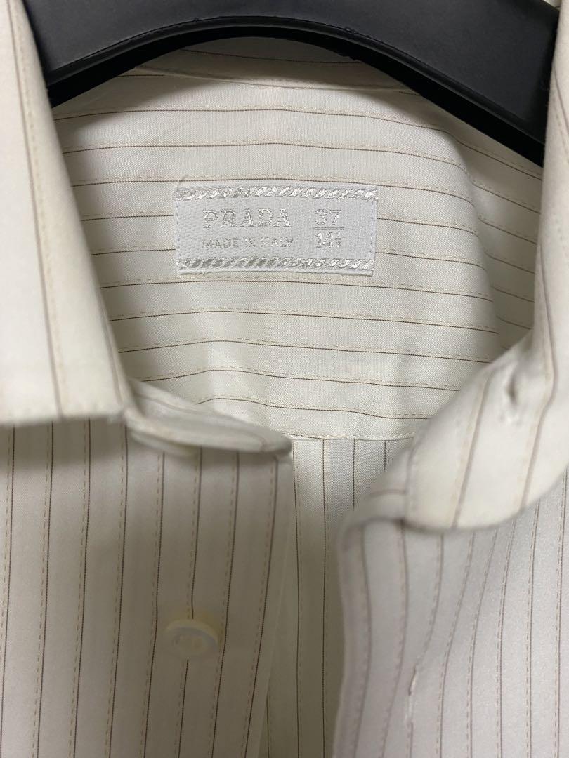 トップス 90s prada stretch dress shirt (38) white 90s prada stretch dress shirt (38) white
