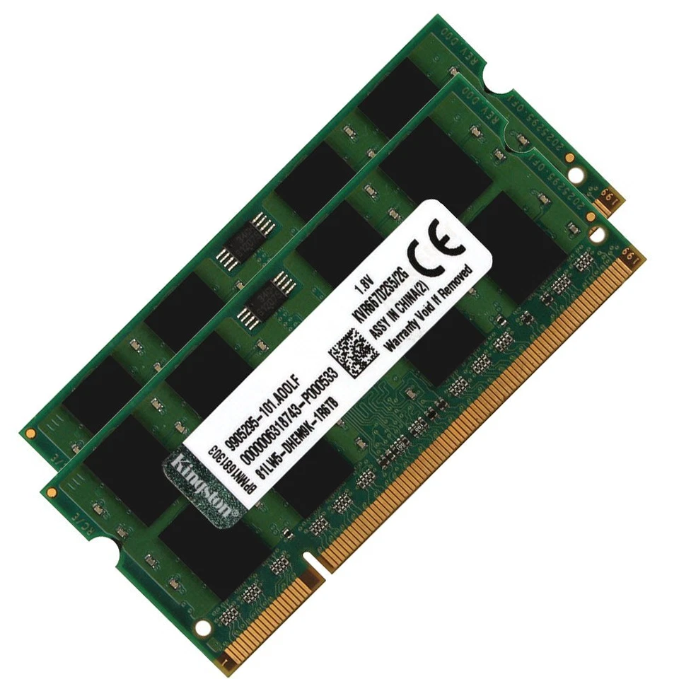 Für Kingston 4GB 2x 2GB 1GB DDR2 PC2-5300S KVR667D2S5/2G SODIMM Laptop RAM DE - Image 3 of 4