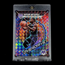 Rare Davion Mitchell RC - 2021-22 NBA Overdrive Mosaic Prizm Rookie Holo SP #24