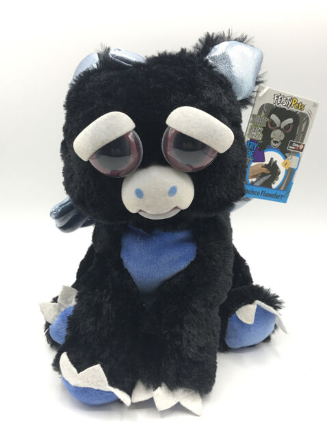 Jazwares Feisty Pets Francisco Flamefart Angry Blue Dragon Plush for sale online