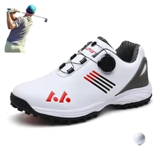 Mens Golf Shoes Waterproof Spikeless Outdoor Non-slip Golfing Athletic Sneakers