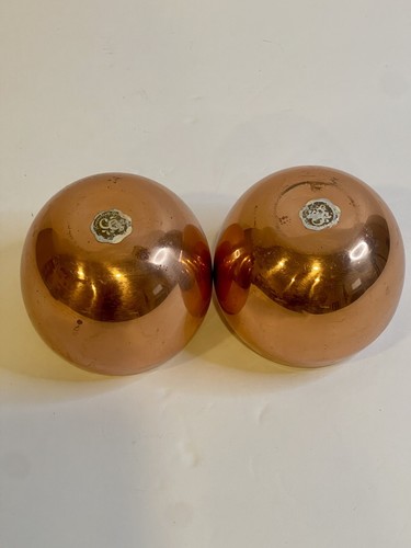 Vintage Lot 2 Coppercraft Guild Taunton, Mass Roly Poly Cups Aged to Perfection - Picture 3 of 7