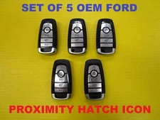 Set Of 5 OEM Ford Prox Smart Remote Hatch 164-R8198 5933985 M3N-A2C931426 