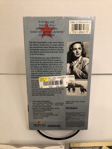 The Fighting Seabees Lawless Frontiers And They Were Expendable John Wayne VHS - Picture 7 of 11