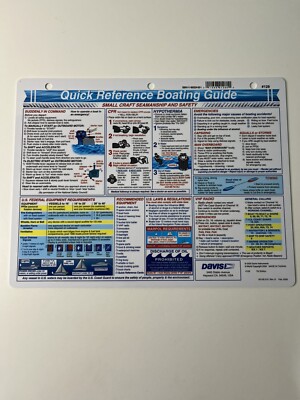Davis Instruments Quick Reference Boating Guide Card #128