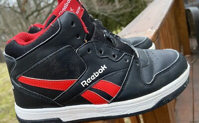 Reebok Heelys Shoes Youth 4 Red Black White Wheeled Sneaker Boy Girl