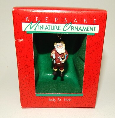Hallmark Miniature Christmas Ornament - Jolly St Nick  - MIB