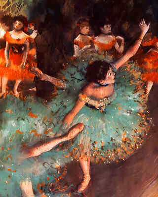 The Green Dancer 1879 Painting by Edgar Degas 8x10'' Art Print