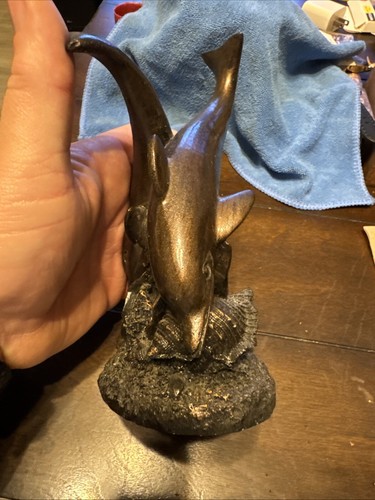 Art Dolphin Sculpture, Plastic And Plaster - Picture 4 of 8