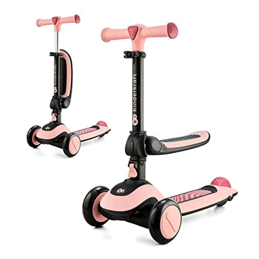 Kinderkraft HALLEY Monopattino Bambino, Triciclo bambini 1 anno, con 3 Ruote LED