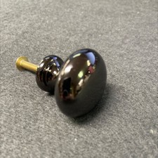  25-Pack 1-3/16" Solid Brass Knob Black Nickel