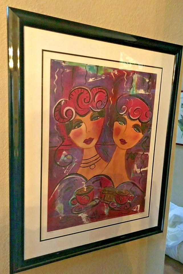 BIERMAN, BARBARA KATZ NOVIAS LITOGRAFÍA FIRMADA #23/400 MARCO LACADO NEGRO Foto 3 de 4