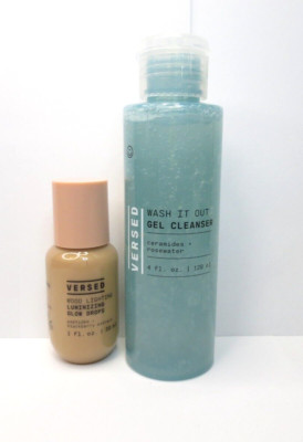 VERSED GEL CLEANSER & LUMINIZING GLOW DROPS