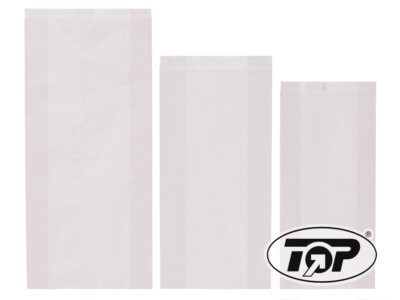 500-1000 Faltenbeutel Bäcker Papiertüten Brötchentüten Kraft weiß versch. Größen