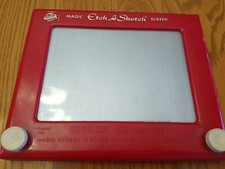 Etch a Sketch No. 505 Working Red Classic Toy Magic Screen Vintage Toy 