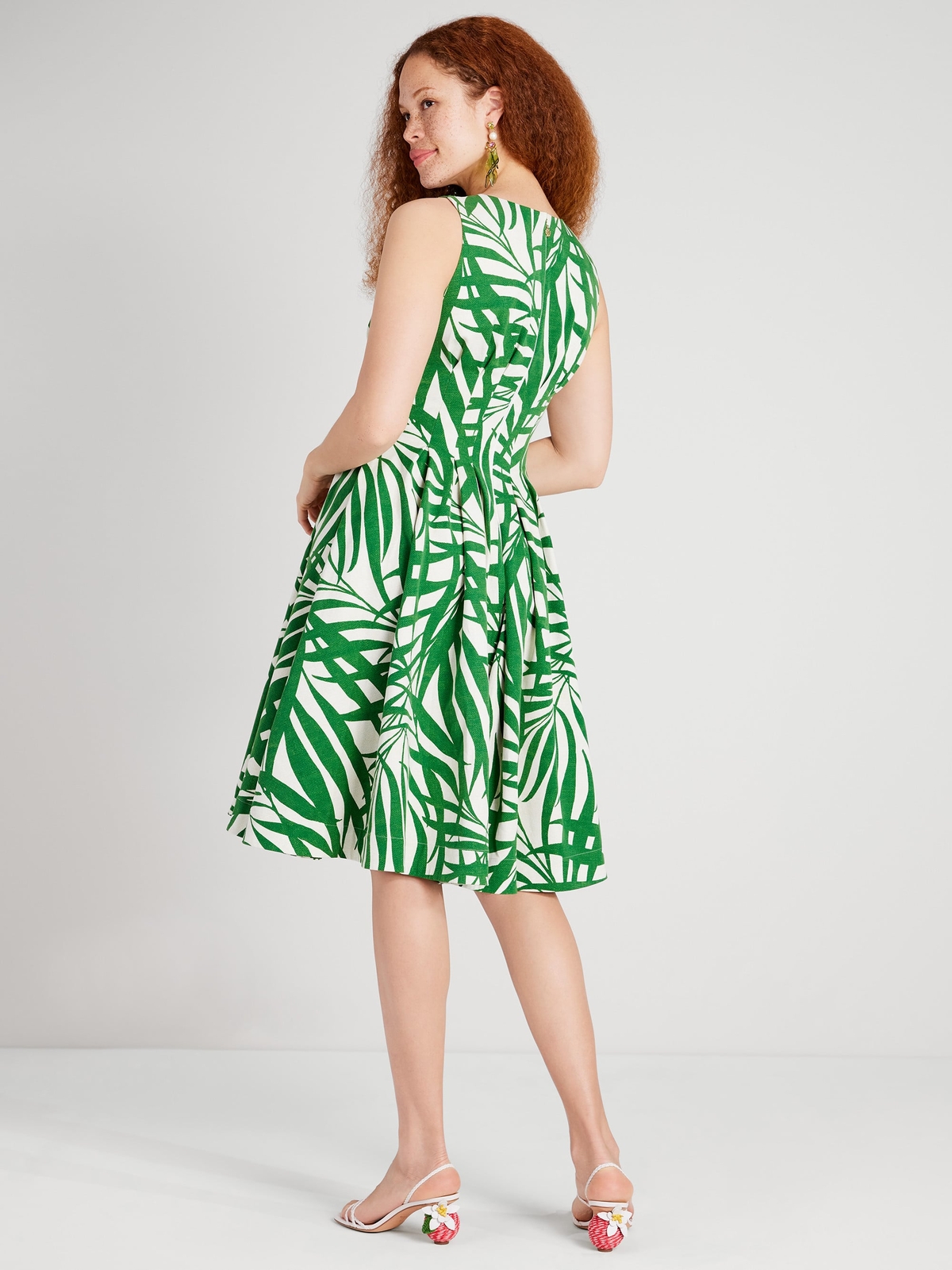 KATE SPADE PALM FRONDS AMELIA DRESS IN BITTER GREENS SIZE UK 12 *RRP £395 image 4