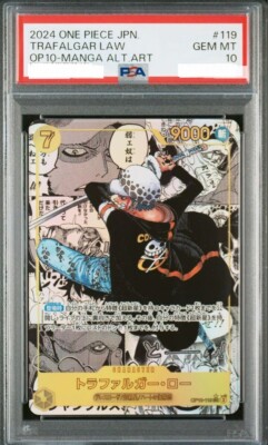 PSA 10 One Piece Card Trafalgar D. Water Law OP10-119 Comic