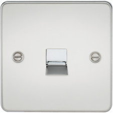 Image of Knightsbridge Flat Plate Telephone extension socket - Polished Chrome FP7400PC