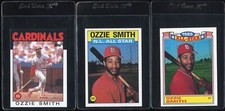 1986 TOPPS BASE #730 ALL STAR #704 ALL STAR GLOSSY #16 OZZIE SMITH CARDINALS