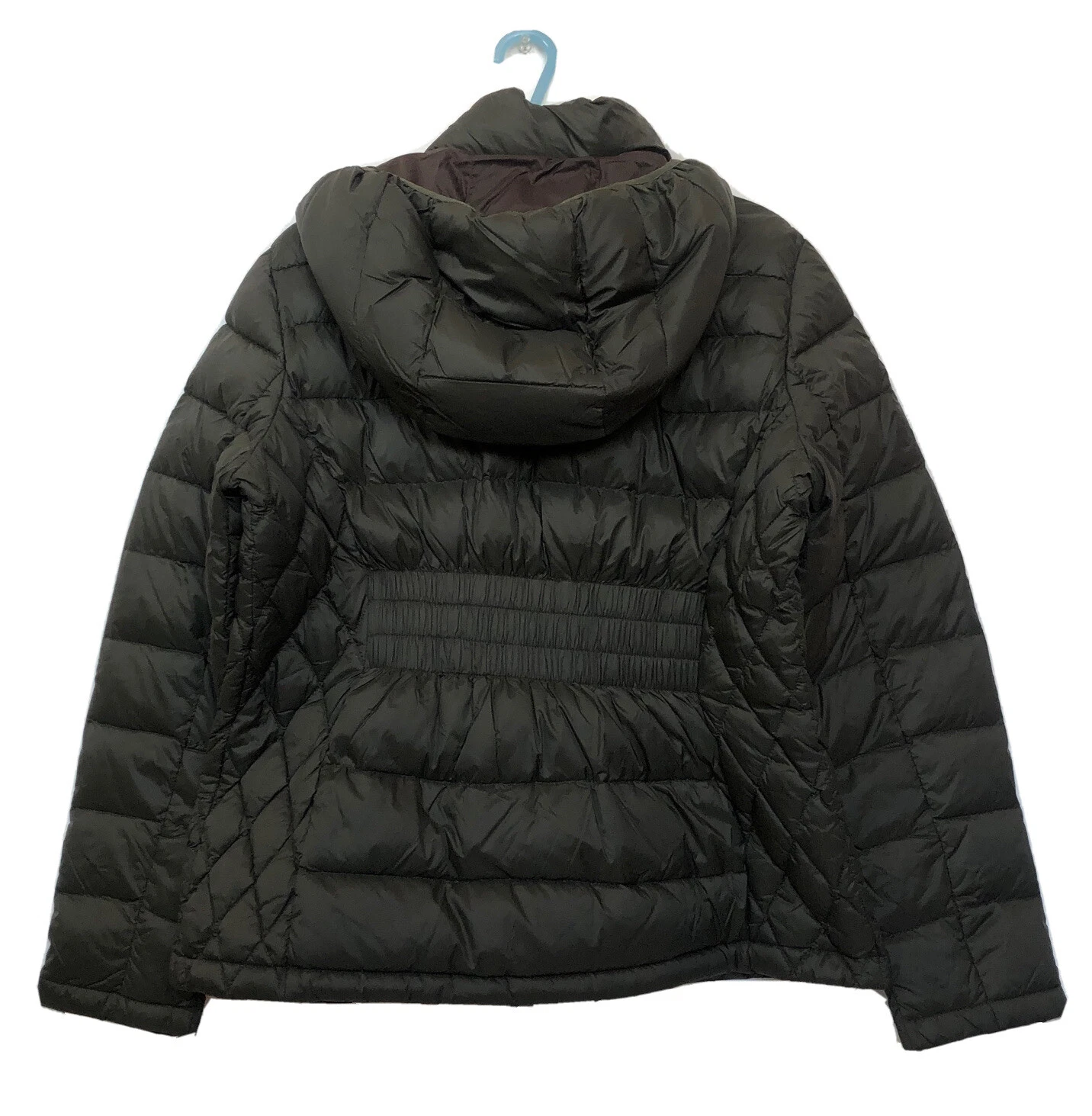 Michael Kors Piumino Piumino Donna PL Confezionabile Cappuccio Verde Militare Trapuntato