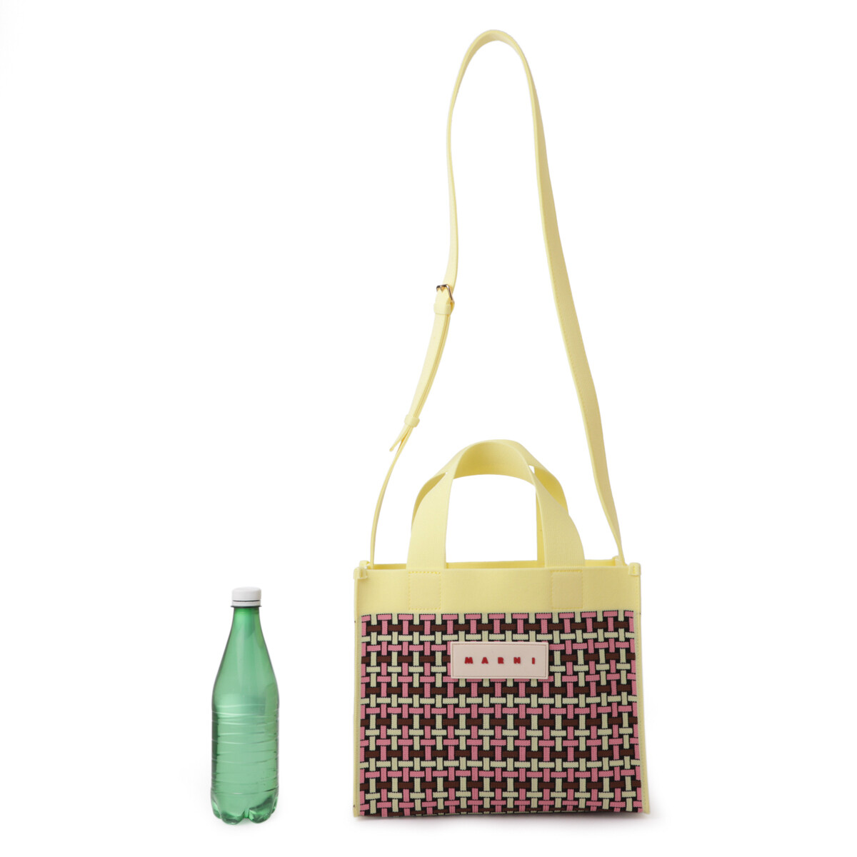【MARNI】TOTE BAG Brown leather Cresta E/W small tote bag | Marni