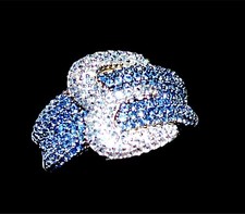 SUZY LEVIAN 925 18K GOLD NATURAL BLUE & CREAT...