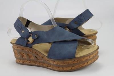 Rieker Damen Comfort Sandalen Sandaletten Slipper Sommer TOP