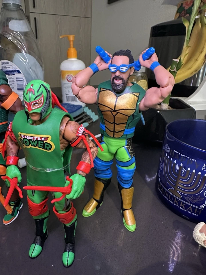 WWE TMNT ÉLITES 3 TOTAL TORTUGAS NINJA MUTANTES ADOLESCENTES Foto 4 de 4