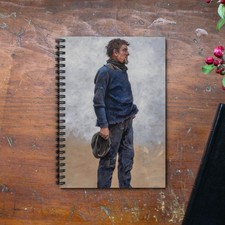 August Hagborg 'Man in Cap' Art Spiral Notebook - 1881 Painting Ruled Journal