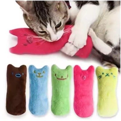1 Pcs Catnip Plush Cat Toy Bite Chew Interactive Funny Kitten Teeth Grinding Toy